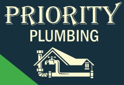 A logo for priority plumbing